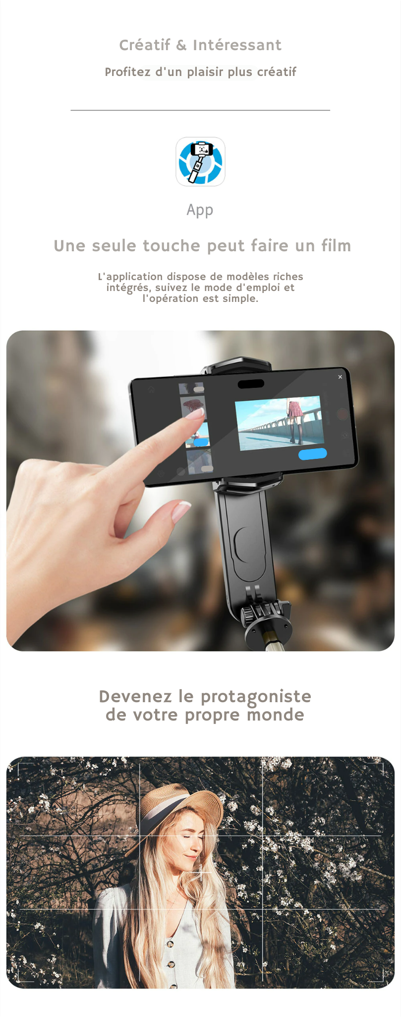 STABILISATEUR + MICRO   - IOS/ANDROID -